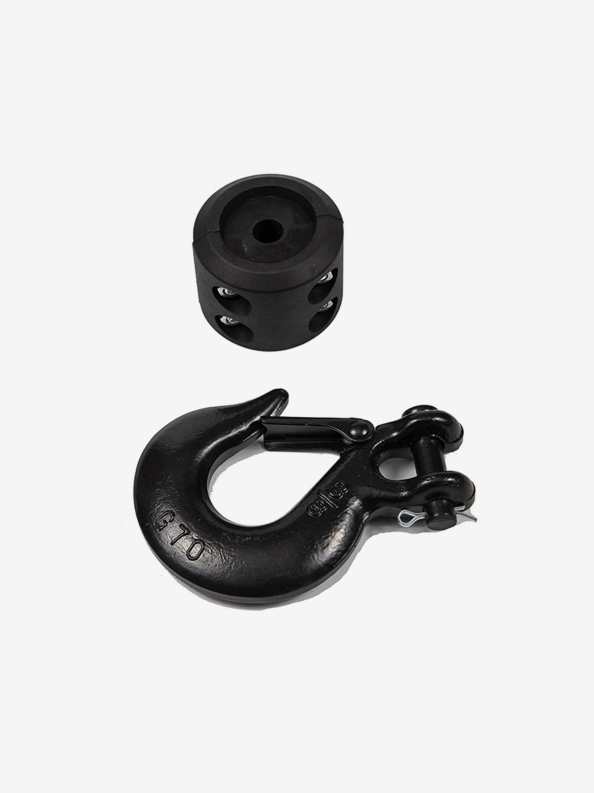 Winch Cable Hook with Stopper Sets, Winch Cable Hook (Black)